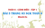 Bài 5 trang 83 SGK Toán 6 tập 1 Cánh Diều